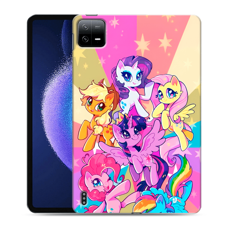 Силиконовый чехол на Xiaomi Pad 6 с принтом My little pony Дружба чудо Силиконовый чехол на Xiaomi Pad 6 с принтом My little pony Дружба чудо