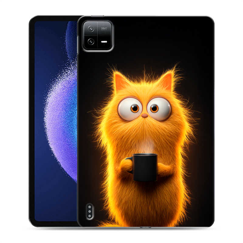 Силиконовый чехол на Xiaomi Pad 6 с принтом Смешной кот Силиконовый чехол на Xiaomi Pad 6 с принтом Смешной кот