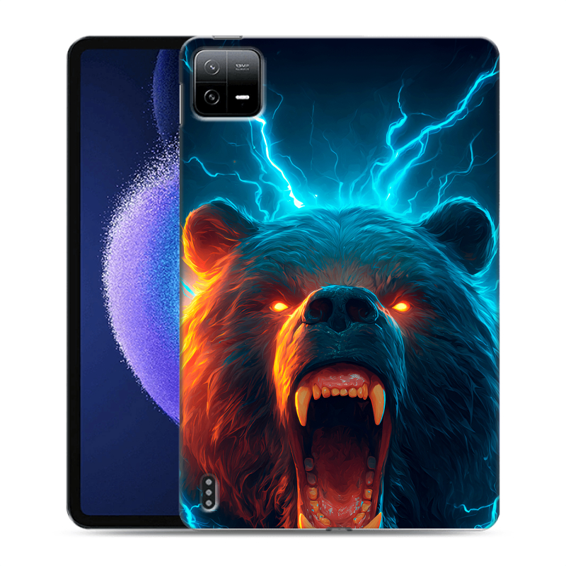 Силиконовый чехол на Xiaomi Pad 6 с принтом Медведь Силиконовый чехол на Xiaomi Pad 6 с принтом Медведь