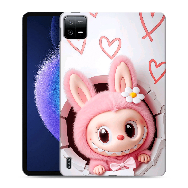 Силиконовый противоударный чехол на Xiaomi Pad 6 с принтом Labubu Лабубу Силиконовый противоударный чехол на Xiaomi Pad 6 с принтом Labubu Лабубу
