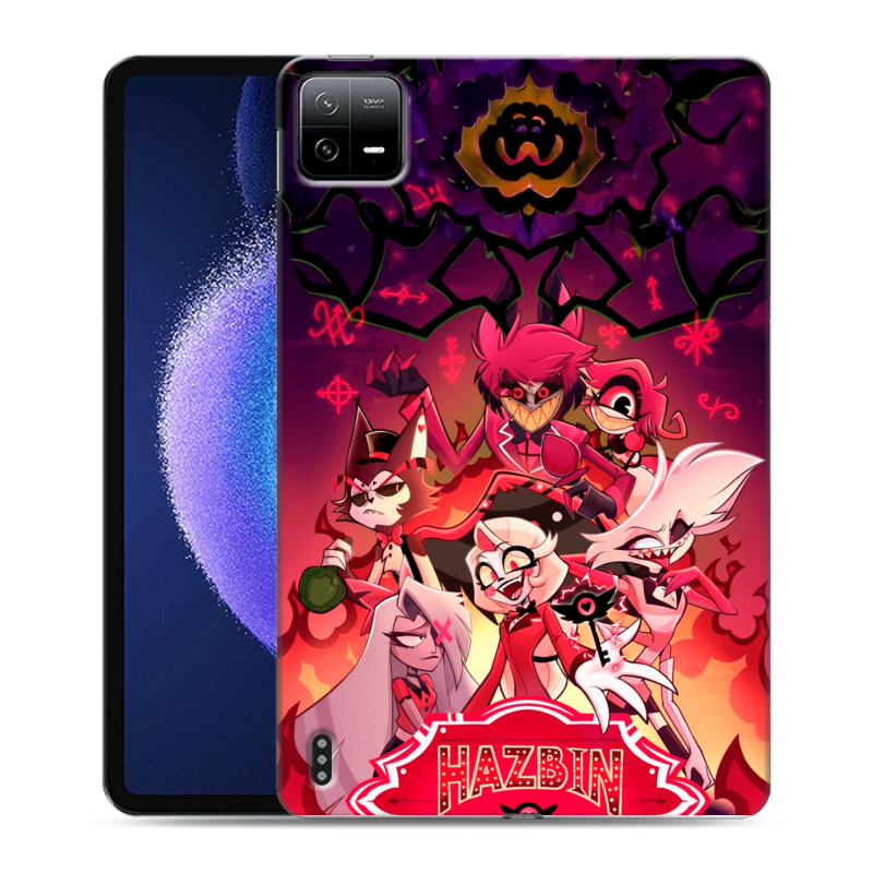 Силиконовый противоударный чехол на Xiaomi Pad 6 с принтом Hazbin Hotel Отель Хазбин Силиконовый противоударный чехол на Xiaomi Pad 6 с принтом Hazbin Hotel Отель Хазбин