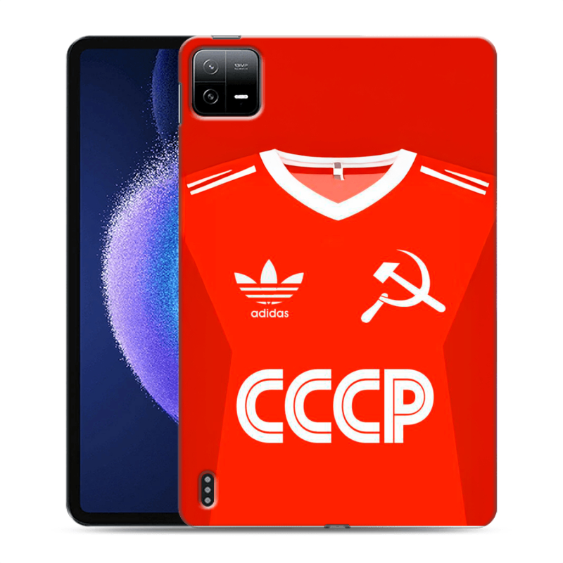 Силиконовый противоударный чехол на Xiaomi Pad 6 с принтом Флаг Герб СССР Силиконовый противоударный чехол на Xiaomi Pad 6 с принтом Флаг Герб СССР