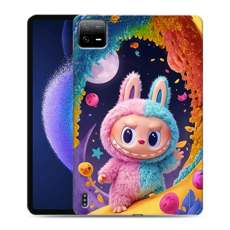 Силиконовый противоударный чехол на Xiaomi Pad 6 с принтом Labubu Лабубу Силиконовый противоударный чехол на Xiaomi Pad 6 с принтом Labubu Лабубу