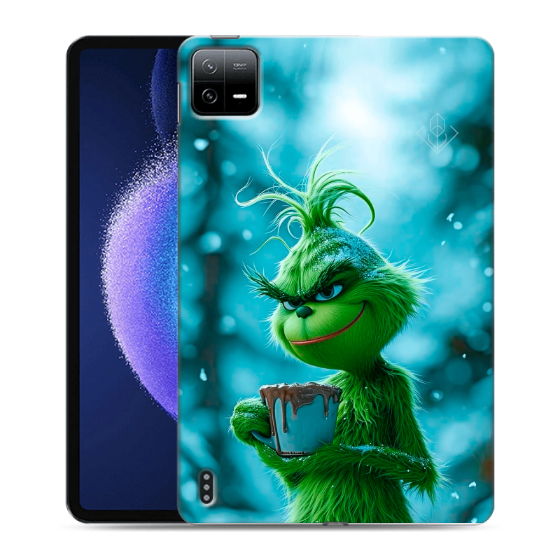 Силиконовый чехол на Xiaomi Pad 6 с принтом Новый год гринч Силиконовый чехол на Xiaomi Pad 6 с принтом Новый год гринч