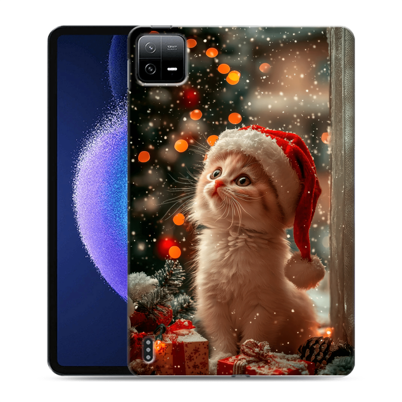 Силиконовый противоударный чехол на Xiaomi Pad 6 с принтом Новый год Силиконовый противоударный чехол на Xiaomi Pad 6 с принтом Новый год