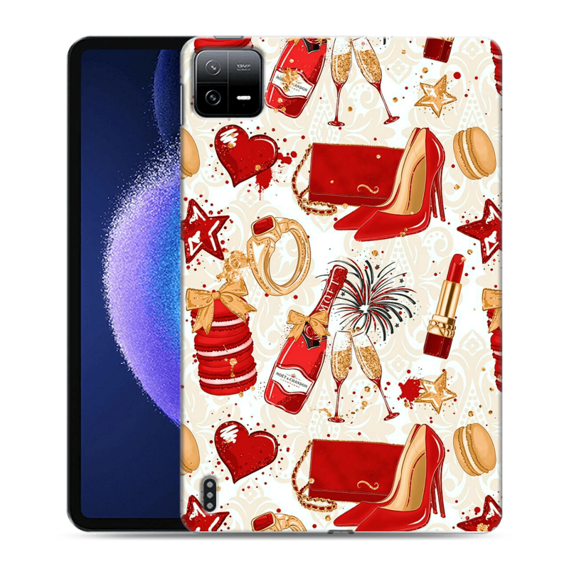 Силиконовый чехол на Xiaomi Pad 6 с принтом Новый год Силиконовый чехол на Xiaomi Pad 6 с принтом Новый год