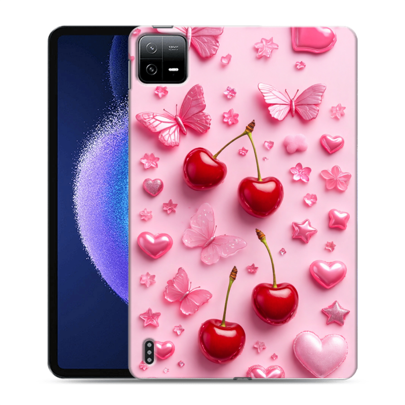 Силиконовый противоударный чехол на Xiaomi Pad 6 с принтом для девочек Силиконовый противоударный чехол на Xiaomi Pad 6 с принтом для девочек