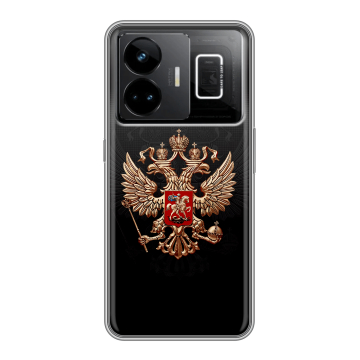Силиконовый чехол на Realme GT3 с принтом Герб России