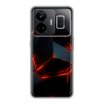 Силиконовый чехол на Realme GT3 с принтом Яркие абстракции