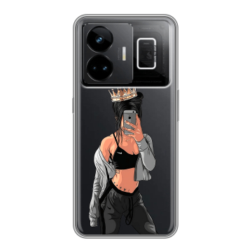 Силиконовый чехол на Realme GT3 с принтом Женские принты