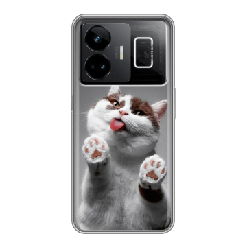 Силиконовый чехол на Realme GT3 с принтом Коты