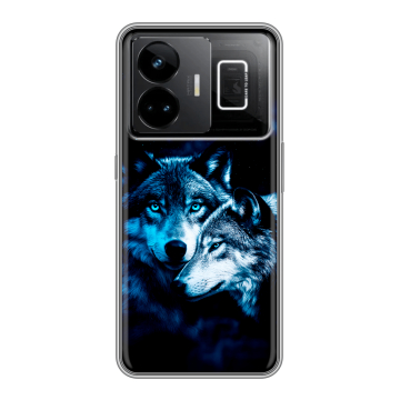 Силиконовый чехол на Realme GT3 с принтом Волки Силиконовый чехол на Realme GT3 с принтом Волки