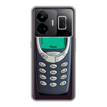 Силиконовый чехол на Realme GT3 с принтом Старый телефон Силиконовый чехол на Realme GT3 с принтом Старый телефон