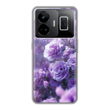 Силиконовый чехол на Realme GT3 с принтом Розы цветы Силиконовый чехол на Realme GT3 с принтом Розы цветы