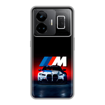 Силиконовый чехол на Realme GT3 с принтом БМВ BMW Силиконовый чехол на Realme GT3 с принтом БМВ BMW