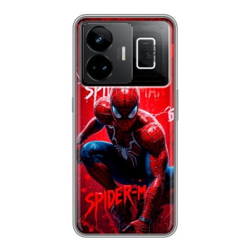 Силиконовый чехол на Realme GT3 с принтом Spiderman Человек паук Силиконовый чехол на Realme GT3 с принтом Spiderman Человек паук