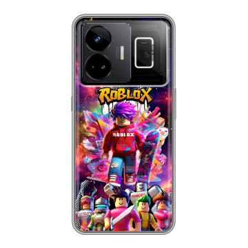 Силиконовый чехол на Realme GT3 с принтом Roblox Роблокс Силиконовый чехол на Realme GT3 с принтом Roblox Роблокс