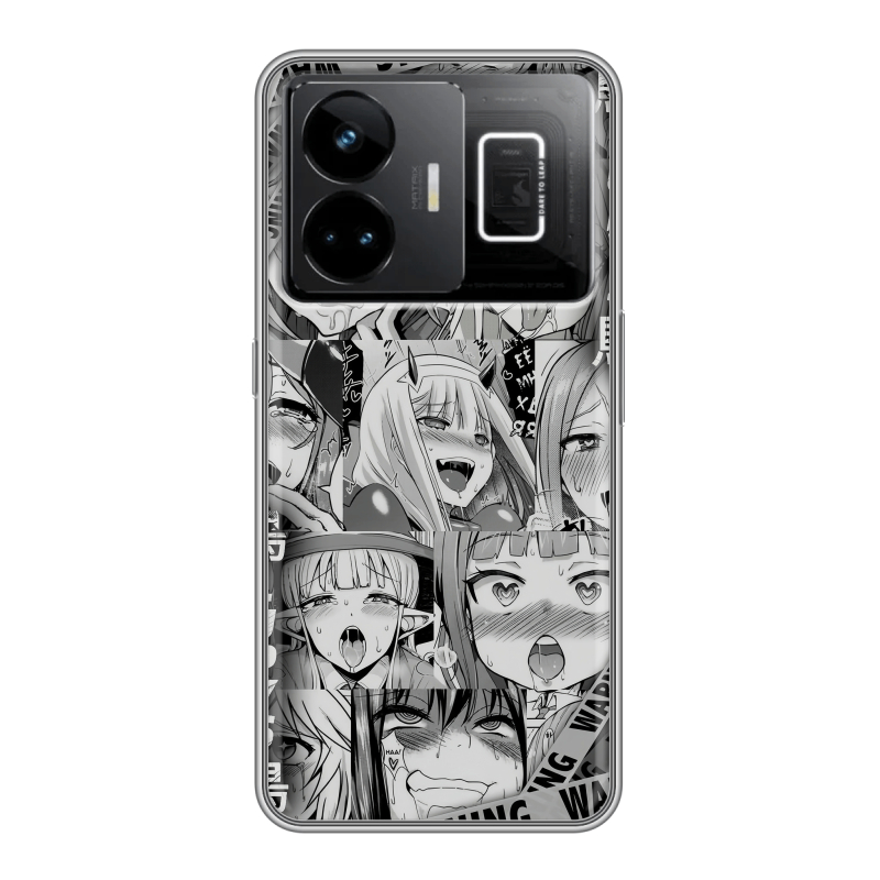 Силиконовый чехол на Realme GT3 с принтом Ahegao Ахегао Аниме Силиконовый чехол на Realme GT3 с принтом Ahegao Ахегао Аниме