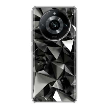 Силиконовый чехол на Realme 11 Pro с принтом Черные кристаллы