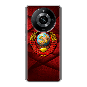 Силиконовый чехол на Realme 11 Pro с принтом Герб СССР