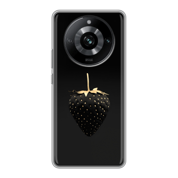 Силиконовый чехол на Realme 11 Pro с принтом Черная клубника