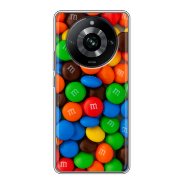 Силиконовый чехол на Realme 11 Pro с принтом Конфеты