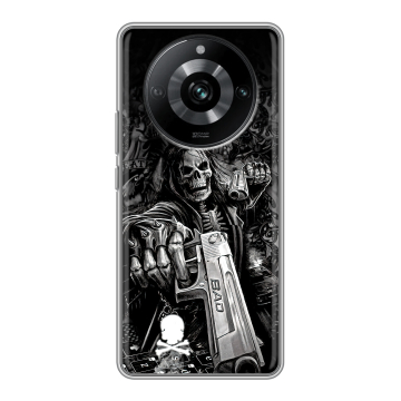 Силиконовый чехол на Realme 11 Pro с принтом Скелет