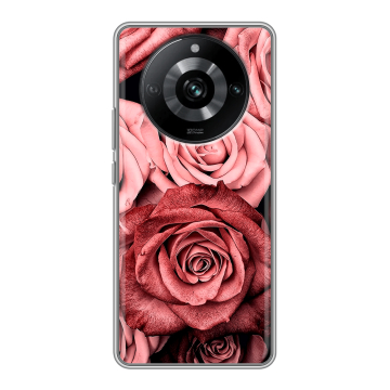 Силиконовый чехол на Realme 11 Pro с принтом Цветы розы