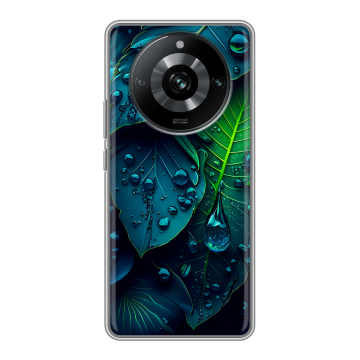 Силиконовый чехол на Realme 11 Pro с принтом Листья