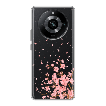 Силиконовый чехол на Realme 11 Pro с принтом Ветка сакуры