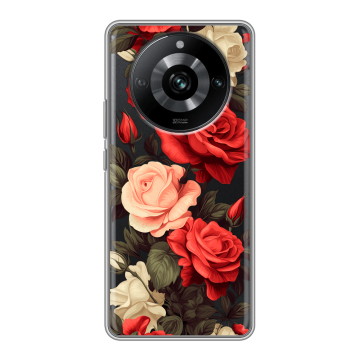 Силиконовый чехол на Realme 11 Pro с принтом Розы