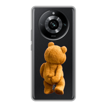 Силиконовый чехол на Realme 11 Pro с принтом Медведь