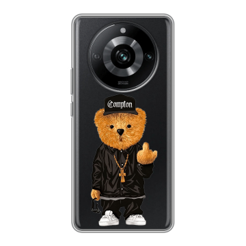 Силиконовый чехол на Realme 11 Pro с принтом Плюшевый медведь