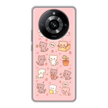 Силиконовый чехол на Realme 11 Pro с принтом Hello Kitty Хелоу Кити Силиконовый чехол на Realme 11 Pro с принтом Hello Kitty Хелоу Кити