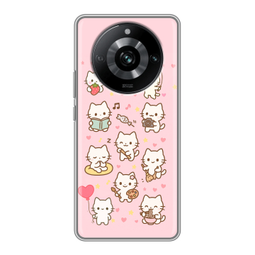 Силиконовый чехол на Realme 11 Pro с принтом Hello Kitty Хелоу Кити