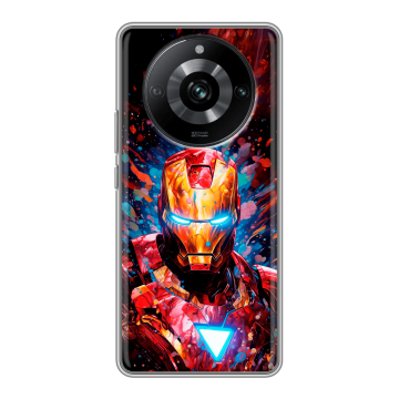 Силиконовый чехол на Realme 11 Pro с принтом Железный человек Ironman