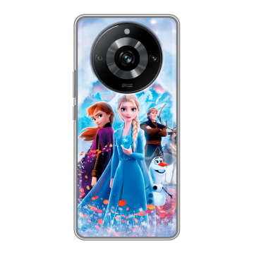 Силиконовый чехол на Realme 11 Pro с принтом Холодное сердце Frozen