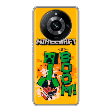 Силиконовый чехол на Realme 11 Pro с принтом Майнкрафт Minecraft