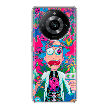 Силиконовый чехол на Realme 11 Pro с принтом Рик и Морти Rick Morty