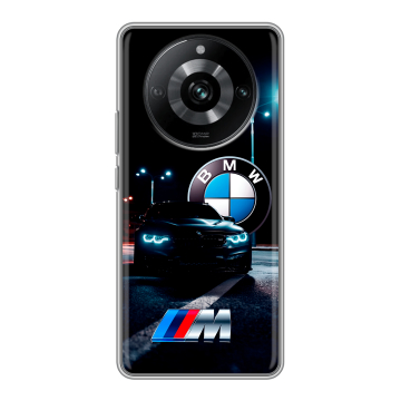 Силиконовый чехол на Realme 11 Pro с принтом БМВ BMW Силиконовый чехол на Realme 11 Pro с принтом БМВ BMW