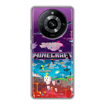 Силиконовый чехол на Realme 11 Pro с принтом Майнкрафт Minecraft