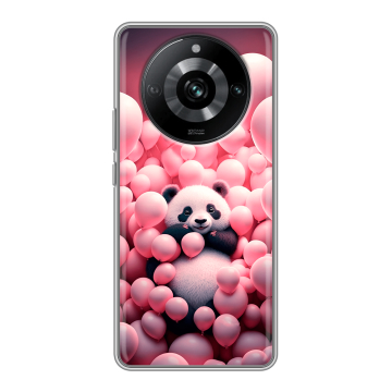 Силиконовый чехол на Realme 11 Pro с принтом Панда Силиконовый чехол на Realme 11 Pro с принтом Панда