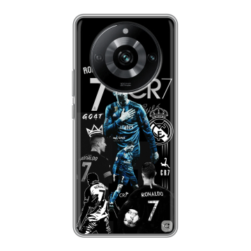 Силиконовый чехол на Realme 11 Pro с принтом Реал Роналдо