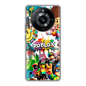 Силиконовый чехол на Realme 11 Pro с принтом Roblox Роблокс Силиконовый чехол на Realme 11 Pro с принтом Roblox Роблокс