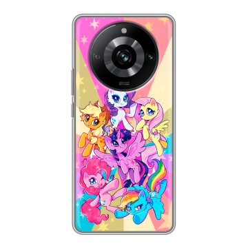Силиконовый чехол на Realme 11 Pro с принтом My little pony Дружба чудо