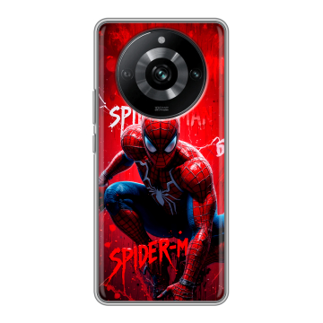 Силиконовый чехол на Realme 11 Pro с принтом Spiderman Человек паук Силиконовый чехол на Realme 11 Pro с принтом Spiderman Человек паук