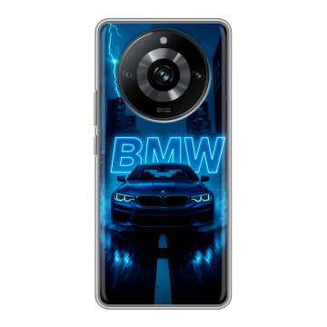 Силиконовый чехол на Realme 11 Pro с принтом BMW БМВ