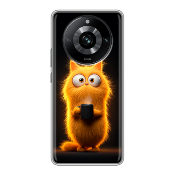 Силиконовый чехол на Realme 11 Pro с принтом Смешной кот
