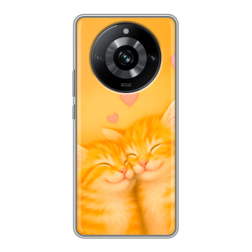 Силиконовый чехол на Realme 11 Pro с принтом Милые котята