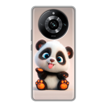 Силиконовый чехол на Realme 11 Pro с принтом милая панда